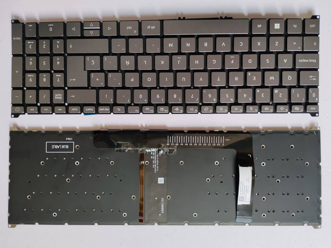 Picture of New Replacement Laptop Keyboard For ACER A517-53-73SF/A517-57VC EX217-55 Grey Backlit SP Layout